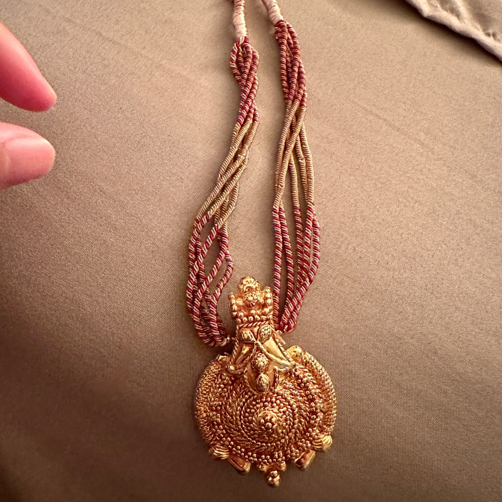 New Uniquely Crafted GoldenPlated Necklace From India Meticulously Handcrafted